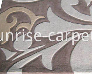 Hand Tufted Carved Carpet Rug